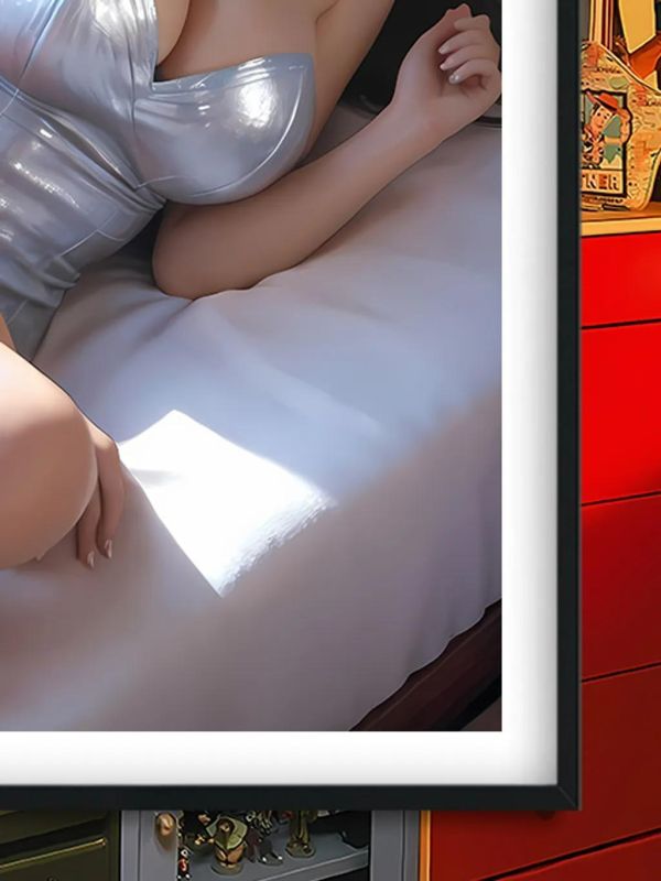 【海外代購】巴洛克 《躺姿蒂法》最終幻想tifa裝飾畫冰箱貼 