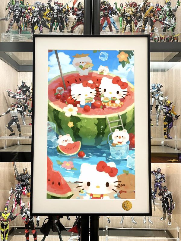 【海外代購】星空 《西瓜kitty》Hello Kitty凱蒂貓堤提貓吉蒂貓三麗鷗動漫裝飾畫 