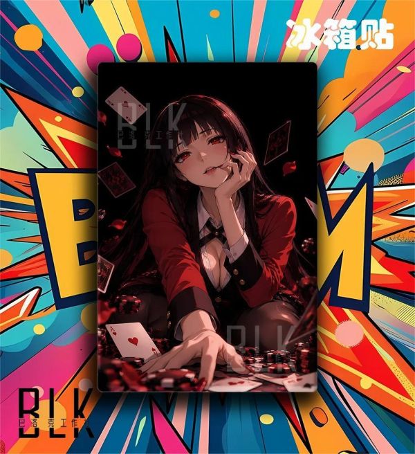 【海外代購】巴洛克 《暗黑蛇喰夢子》狂賭之淵裝飾畫冰箱貼 