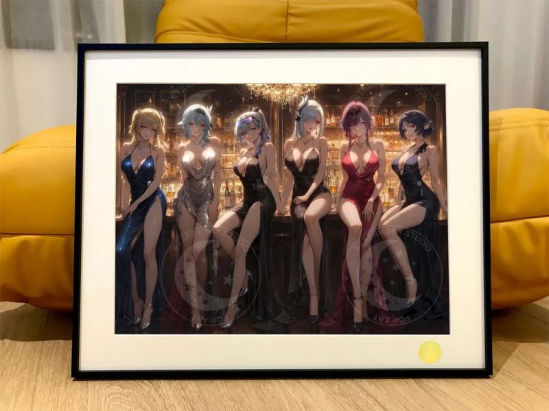 【海外代購】星空 《崩壞酒吧》卡芙卡崩壞星穹鐵道鏡流裝飾畫 