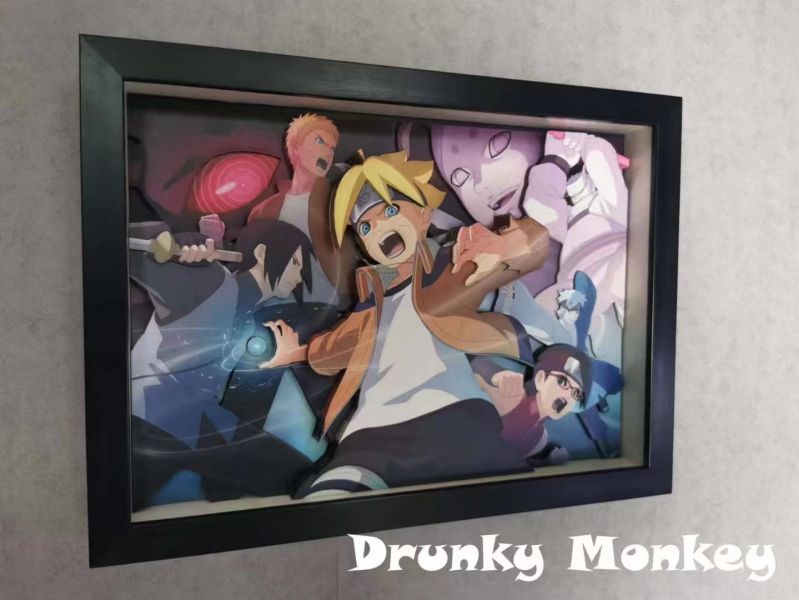 【海外代購】【46*33CM】Drunky Monkey Crew 醉猴組不可燃物 博人傳立體裝飾 