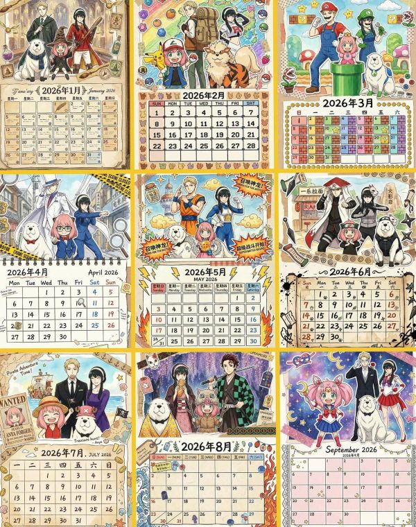 【海外代購】H2 《間諜過家家日曆》福傑一家裝飾畫 