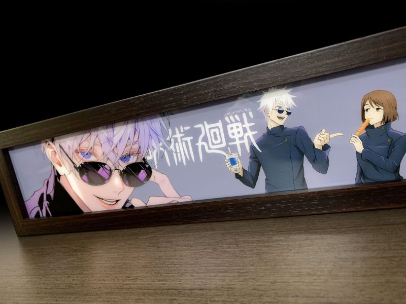 【海外代購】 萌萌匠 咒術回戰 五條悟三人組 夏油傑 家入硝子 小夜燈 手辦櫃 導光畫 鍵盤燈 地台 