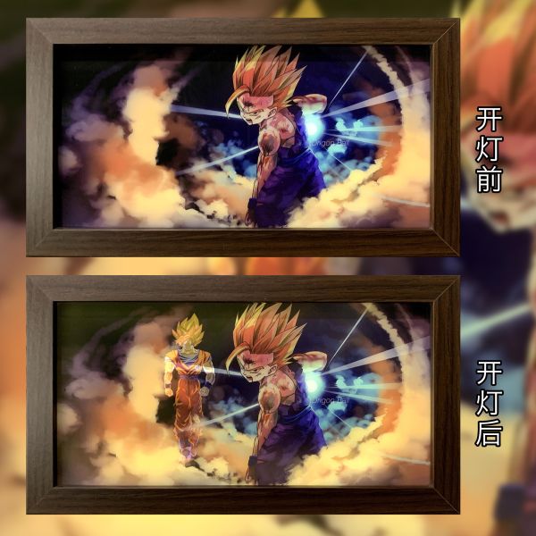 【海外代購】神秘畫廊 黑科技光導父子波裝飾畫 