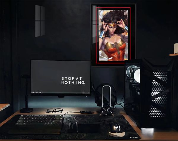 【海外代購】千鳥社 神奇女俠 DC 正義聯盟 老劉 Artgerm 裝飾畫 01 