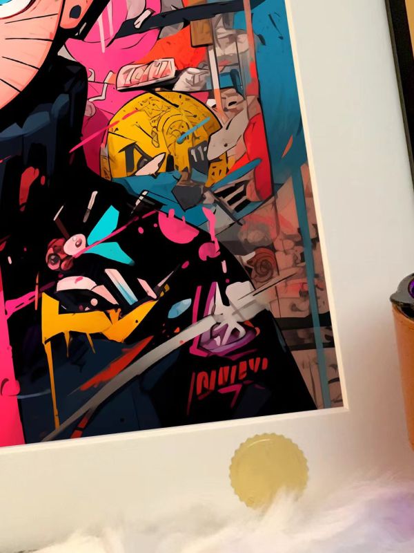 【海外代購】星空 小鳴人 火影忍者 仙人模式 塗鴉潮流 裝飾畫 