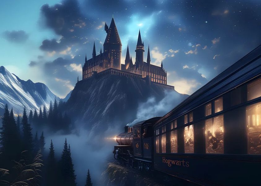 【海外代購】H2 《出發霍格沃茨》哈利波特火焰杯鳳凰社裝飾畫 