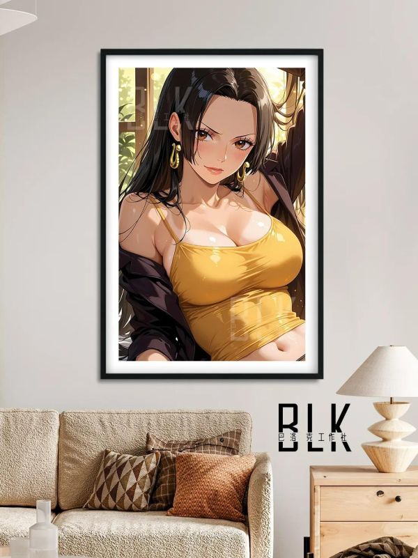 【海外代購】巴洛克 《女帝日常》海賊王波雅漢庫克裝飾畫冰箱貼 