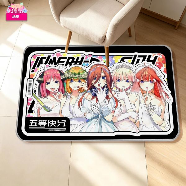 【海外代購】阿喵畫社 花嫁 五等分新娘異形地墊 新品臥室客廳防滑地墊 