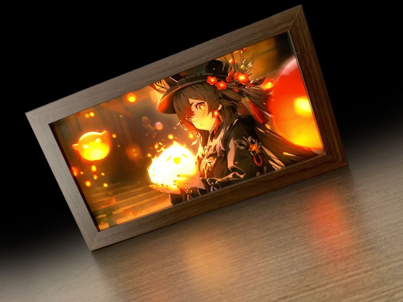 【海外代購】神秘畫廊 Desktop Art 黑色科技光導 胡桃 裝飾畫 