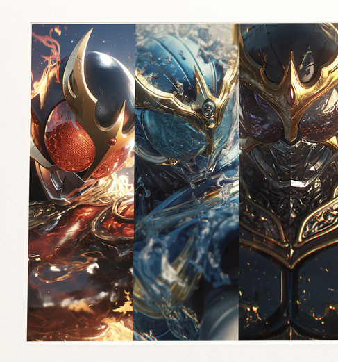 【海外代購】H2 《假面騎士空我》全能型青龍天馬泰坦究極黑暗型態裝飾畫 