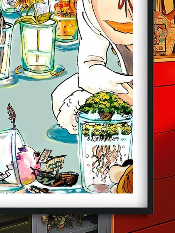 【海外代購】巴洛克 《水杯魯夫》海賊王裝飾畫冰箱貼 
