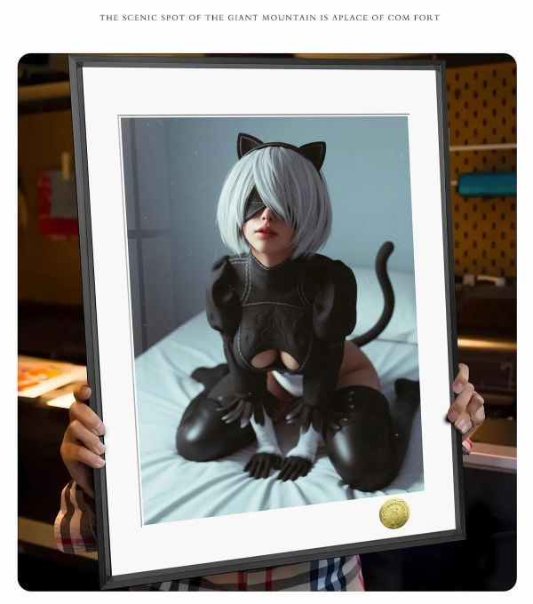 【海外代購】皇呱 《貓女僕尤爾哈2B》尼爾：自動人形裝飾畫 午睡毯 地毯 