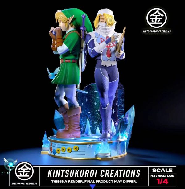 【預定】KINTSUKUROI CREATIONS 林克與希克 1/4雙人場景雕像 