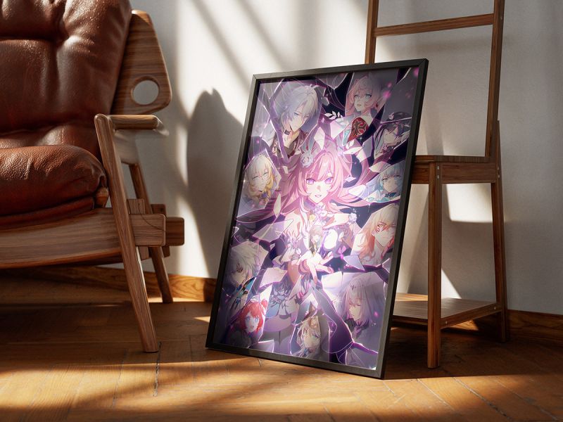 【海外代購】千鳥社 《碎鏡餘憶》 崩壞3愛莉希雅逐火蛾粉色妖精小姐凱文午睡毯地毯裝飾畫 