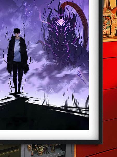 【海外代購】巴洛克 《我獨自升級》solo leveling程肖宇水篠旬暗影君王二次元裝飾畫冰箱貼 