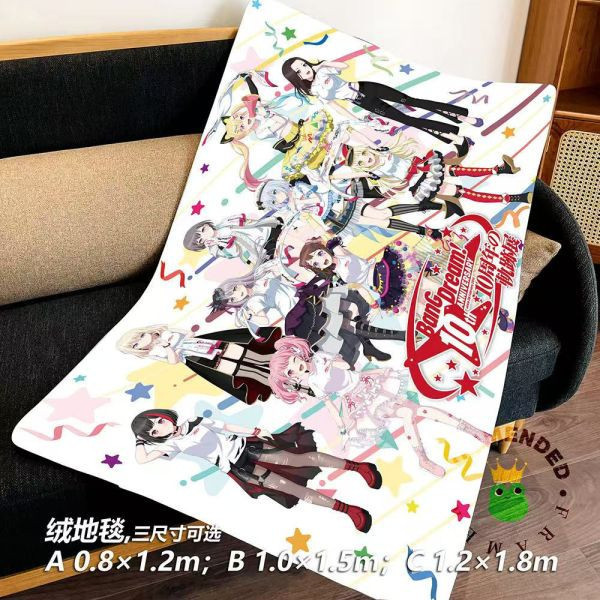【海外代購】皇呱 《BanG Dream 10週年》三角初華高鬆燈Ave Mujica午睡毯地毯裝飾畫 