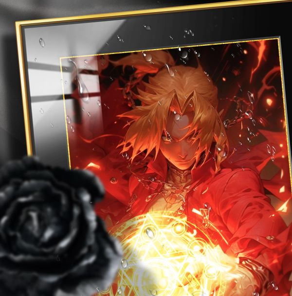 【海外代購】阿喵畫社 緋紅 鋼之鍊金術師 愛德華 展館級8k超清精裱畫 滑鼠墊 