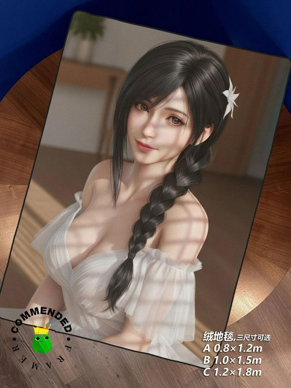 【海外代購】皇呱《甜美女友蒂法》最終幻想VII裝飾畫 午睡毯  地毯 