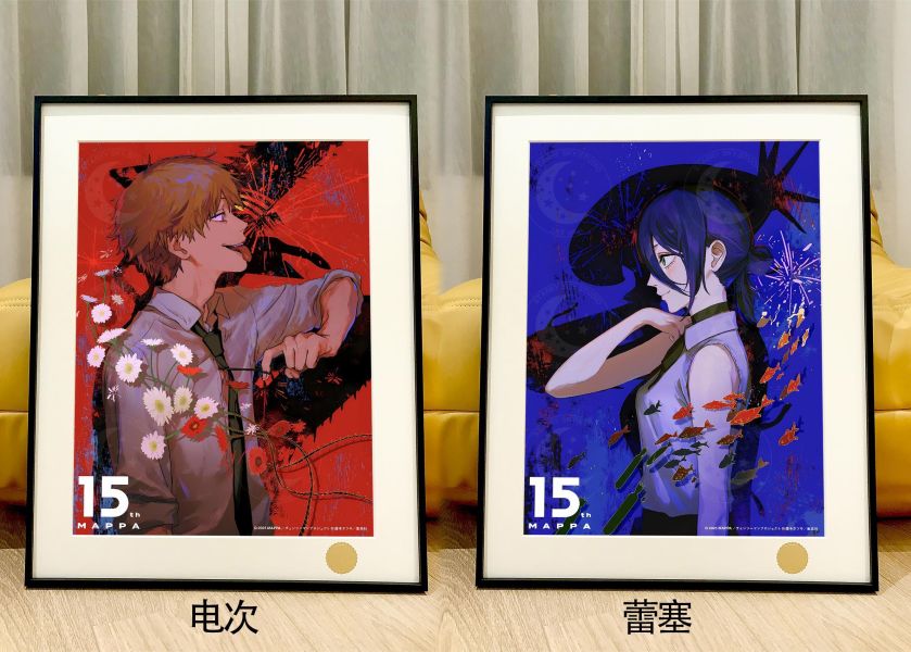 【海外代購】星空 《15週年電次/蕾塞》電鋸人Reze帕瓦瑪奇瑪早川秋鏈鋸人動漫裝飾畫 
