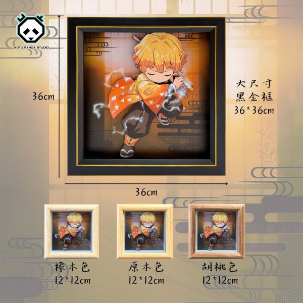 【海外代購】凹凸 PANDA 鬼滅之刃無限城篇 B款我妻善逸立體掛畫擺臺 