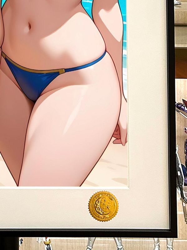 【海外代購】星空 《紅藍泳裝》不知火舞春麗餓狼傳說拳皇街頭霸王裝飾畫 