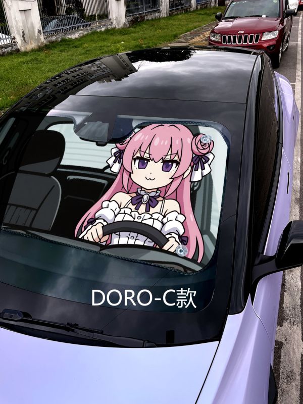 【海外代購】千鳥社 二次元汽車遮陽防曬前擋開車DORO小粉狗桃樂絲勝利女神妮姬nikke 