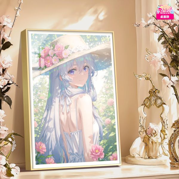 【海外代購】阿喵畫社 花海 回眸伊蕾娜 8k主題高清裝飾畫 牆面掛毯 