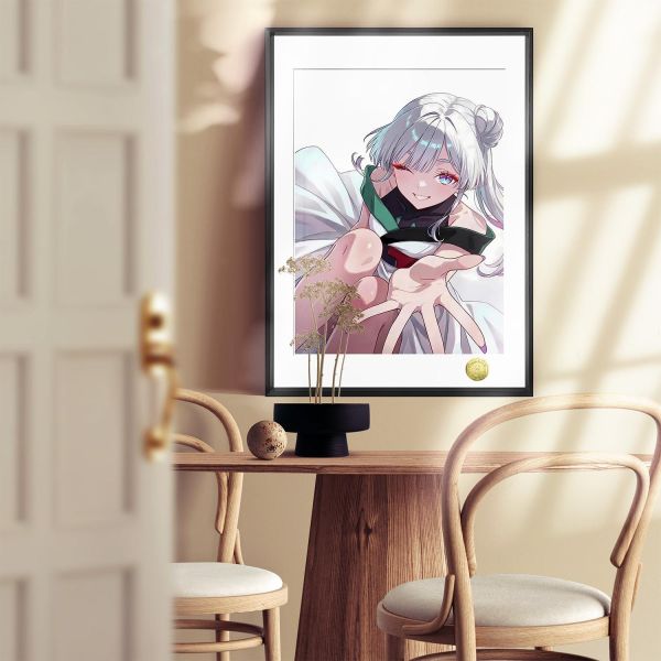 【海外代購】皇呱 《頂流Vtuber》超時空輝夜姬！頂流Vtuber月見八千代週邊裝飾畫 午睡毯 地毯 