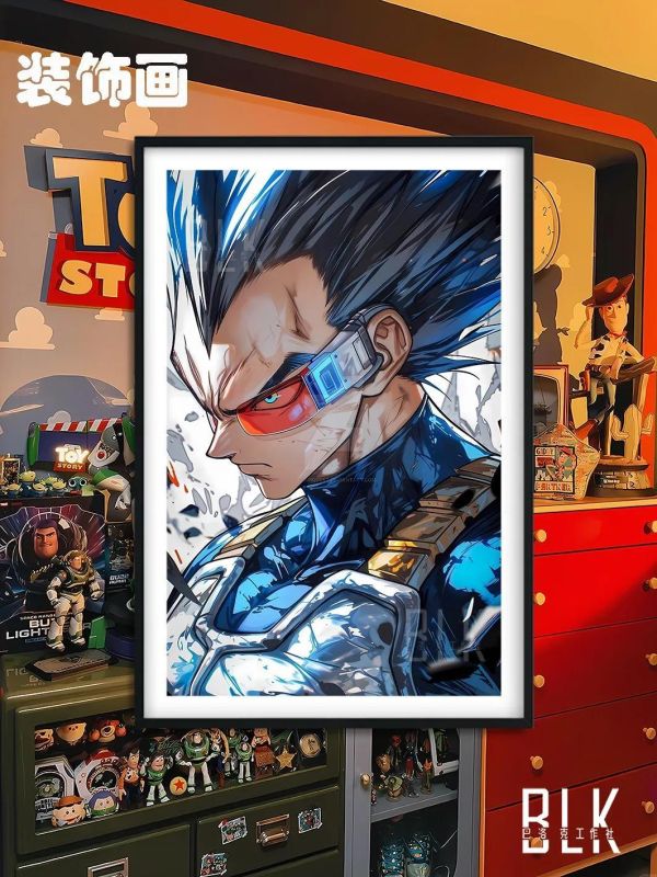 【海外代購】巴洛克《戰鬥貝吉塔》七龍珠裝飾畫冰箱貼 