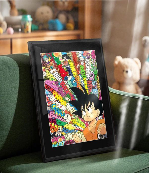 【海外代購】千鳥社 《小悟空的七龍珠世界 裝飾畫》小悟空龍珠布瑪克林龜仙人二次元週邊動漫掛畫臥室電競房裝飾畫 午睡毯 地毯 