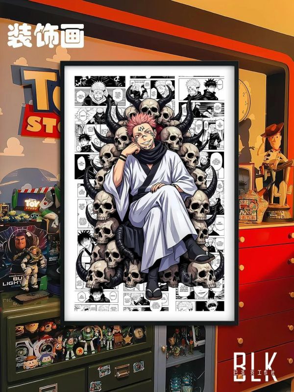 【海外代購】巴洛克《王座宿儺》咒術回戰裝飾畫冰箱貼 
