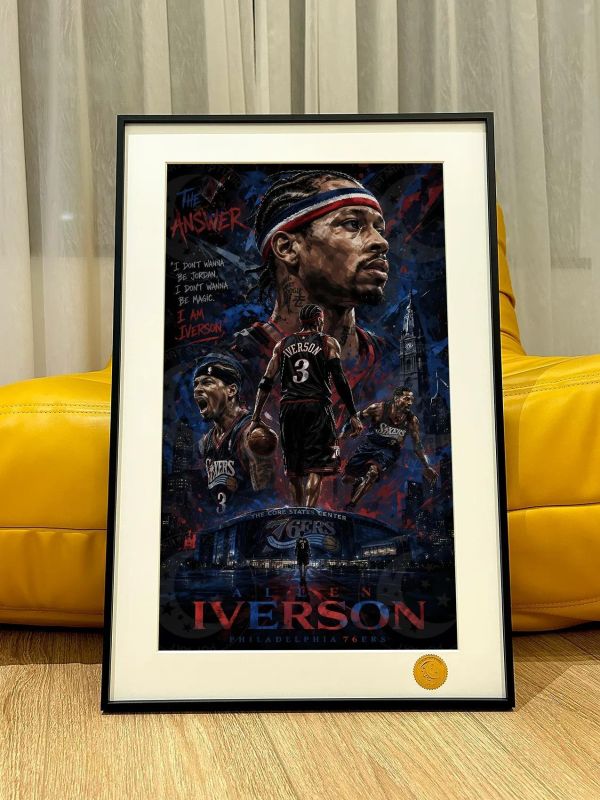 【海外代購】星空 《王朝-艾弗森》Iverson答案費城76人nba裝飾畫 