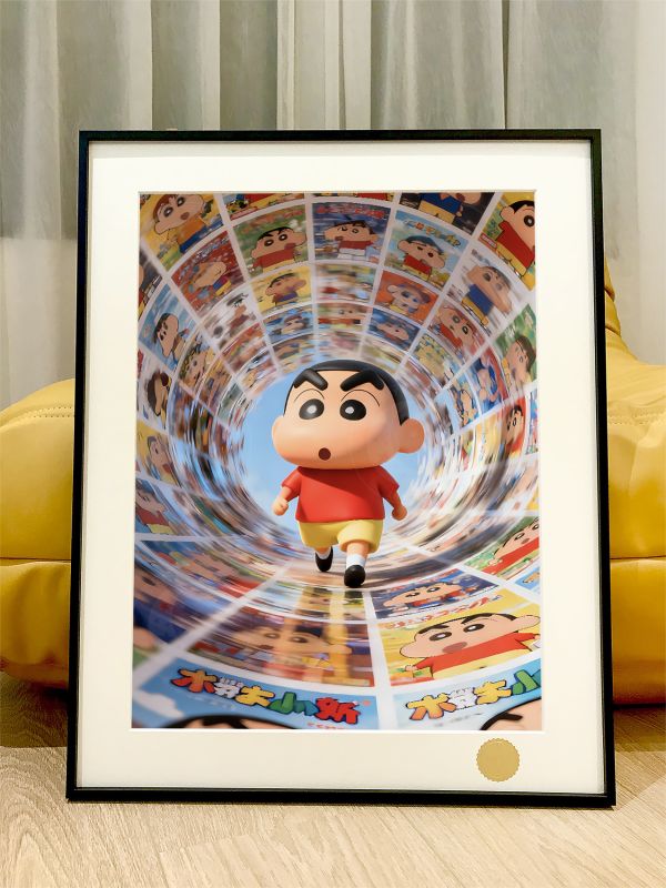 【海外代購】星空 《小新時光隧道》蠟筆小新風間阿呆正男小白小葵Crayon Shin-chan動漫裝飾畫