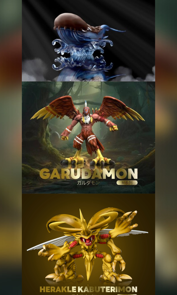 【系列代購】T1 Medium系列 伽樓達獸 巨鯨獸 力神比多獸 