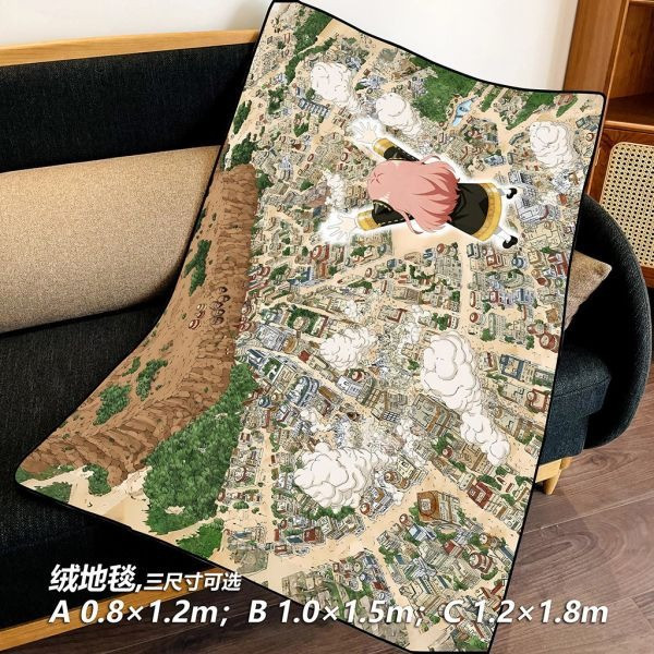 【海外代購】千鳥社 《木葉村的阿尼亞》間諜過家家火影忍者午睡毯地毯裝飾畫 午睡毯 地毯 