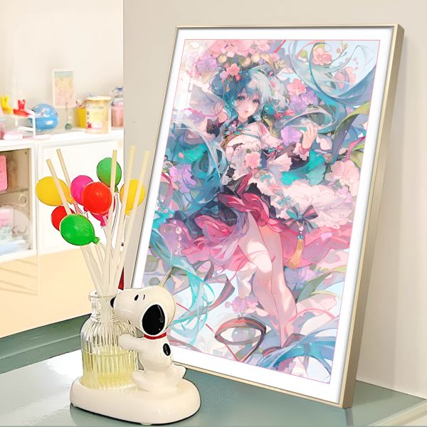 【海外代購】阿喵畫社 花海 初音 晶瓷畫 
