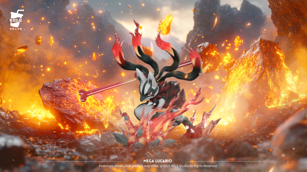 【預定】可樂小作坊 圖鑑1/20系列第五彈-mega路卡利歐 