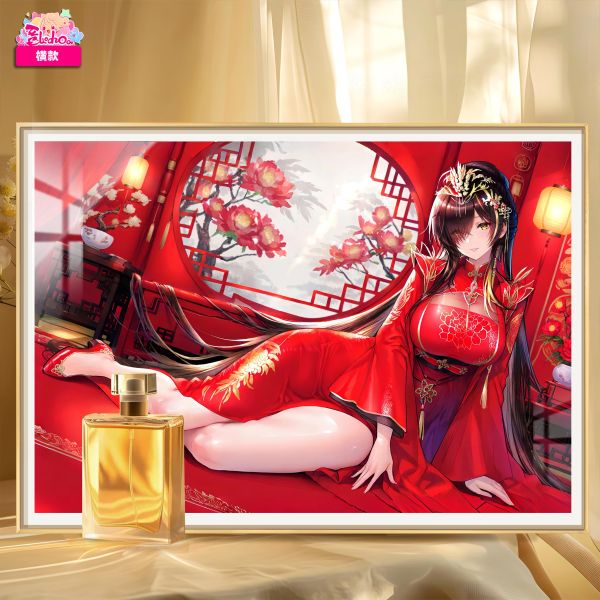 【海外代購】阿喵畫社 中式婚紗 哈爾濱 8k主題高清裝飾畫 午睡毛毯 床頭地墊 冰箱貼 