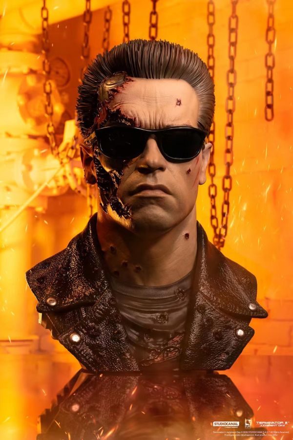 【預定】Terminator 2 T-8​​00 Model 101 Battle Damaged Art Mask 《魔鬼終結者2》T-800 型號101戰損版藝術面具 