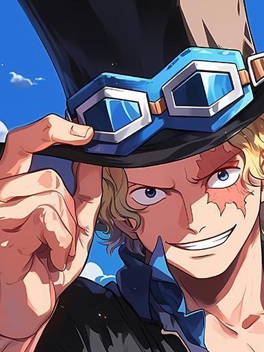 【海外代購】巴洛克 《薩博》Sabo路飛艾斯羅傑燒燒果實Ace海賊王onepiece裝飾畫冰箱貼 