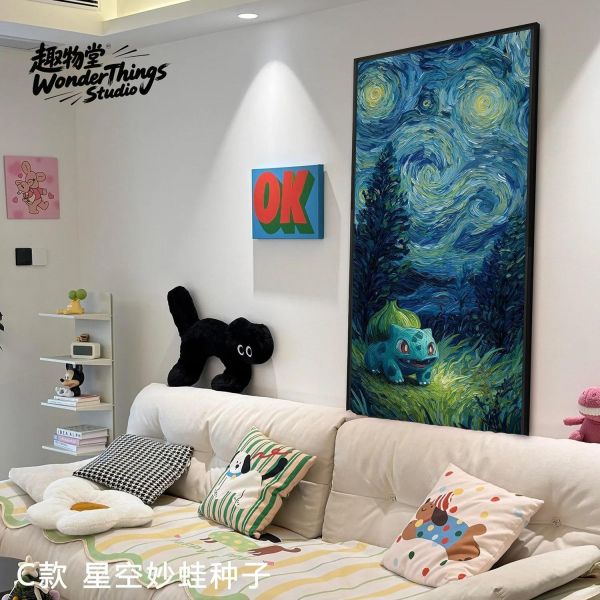 【海外代購】趣物堂 《梵高寶可夢油畫第三彈》裝飾畫 