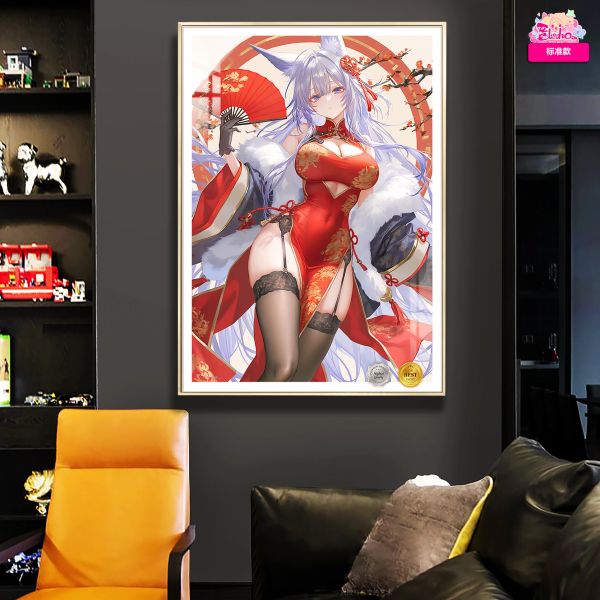 【海外代購】阿喵畫社 新年賀圖 旗袍 信濃 8k超大高清裝飾畫 