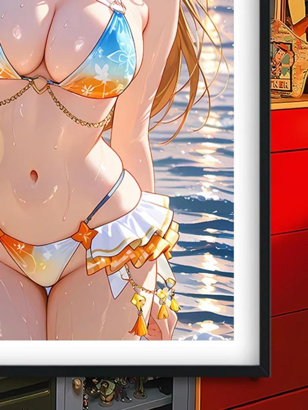 【海外代購】巴洛克 《泳裝新田美波》偶像大師灰姑娘女孩裝飾畫冰箱貼 