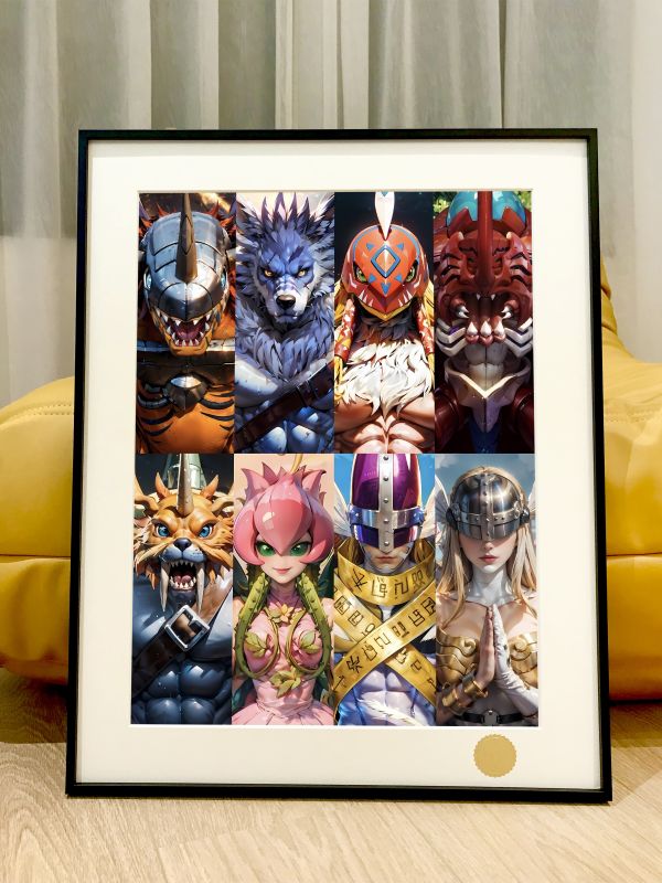 【海外代購】星空 數碼寶貝完全體 機械暴龍獸天使獸天女獸 畫 