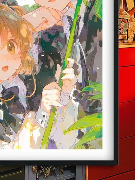 【海外代購】巴洛克 《綠葉櫻狼》百變小櫻小狼木之本櫻魔卡少女櫻庫洛牌動漫裝飾畫冰箱貼 