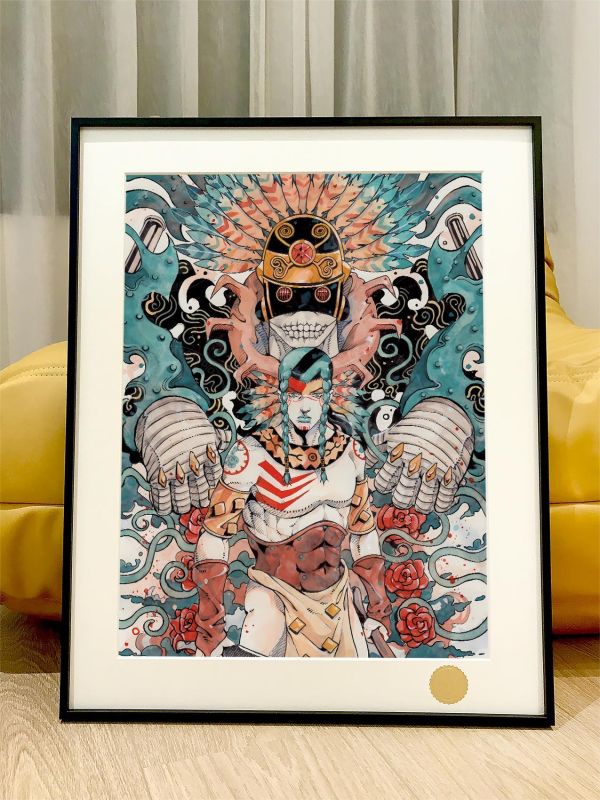 【海外代購】星空 《砂男》音人彪馬野郎JOJO的奇妙冒險承太郎迪奧Dio石鬼面動漫裝飾畫 