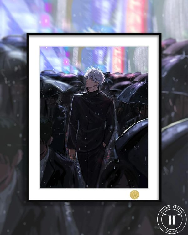 【海外代購】H2工作室 《雨中五條悟》咒術回戰裝飾畫 