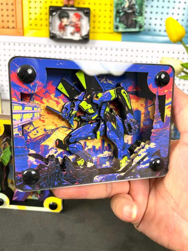 【海外代購】萌萌匠 新世紀福音戰士EVA01初號機壓克力方磚擺件 