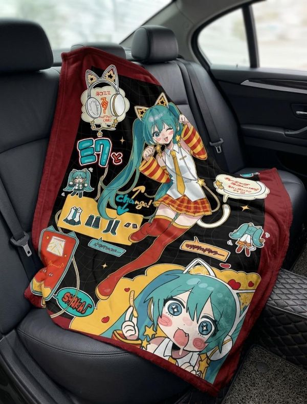 【海外代購】千鳥社 《初音×麥當勞》 初音未來麥當勞聯名Miku二次元週邊動漫掛畫臥室電競房裝飾畫 午睡毯 地毯 